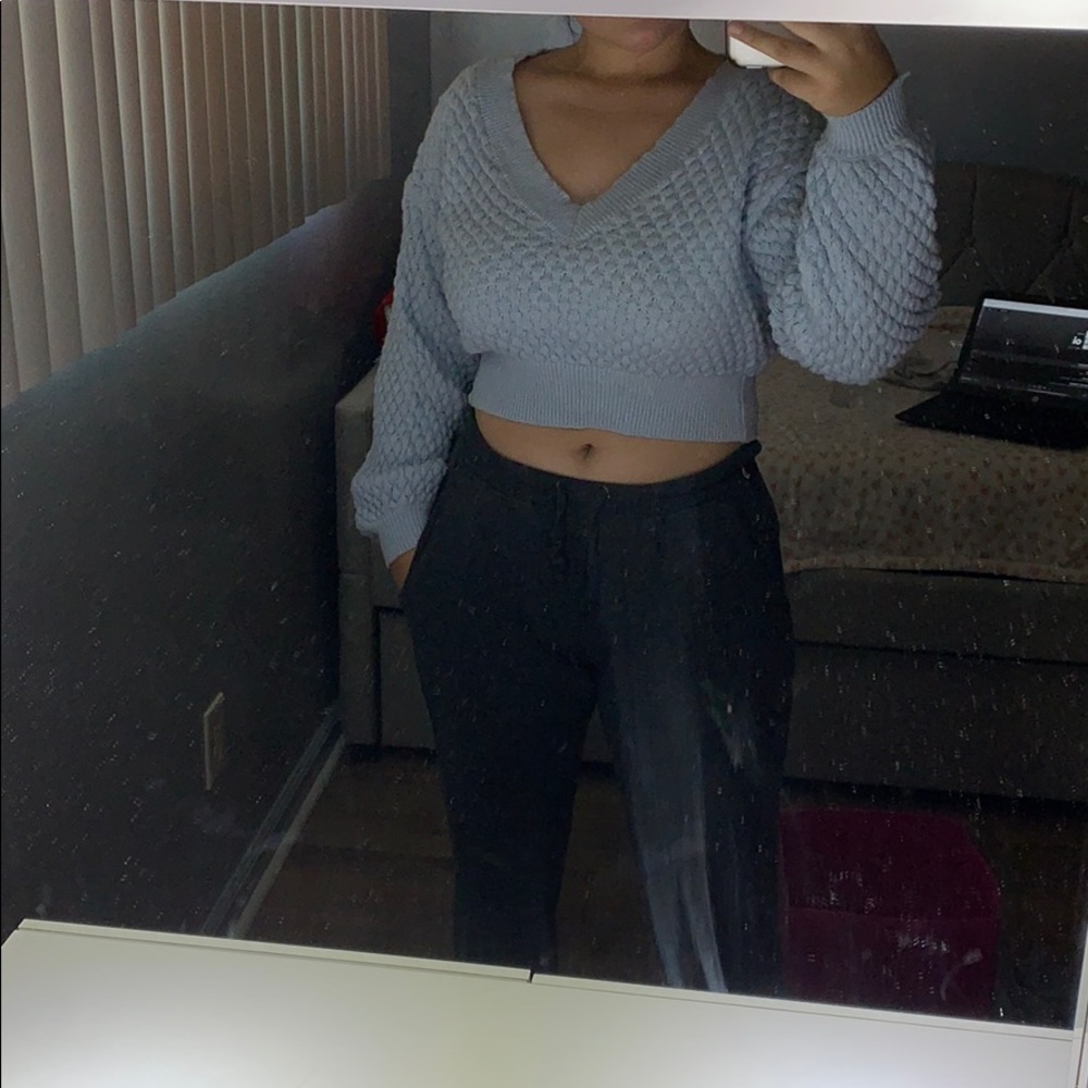 Baby blue cardigan